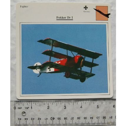 Fokker Dr 1 - Germany - Fighter - Collectors Club Card