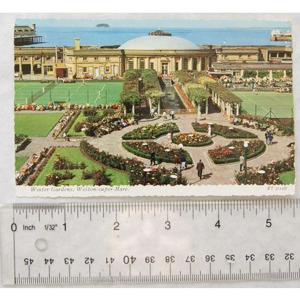 old postcard Weston Super Mare Winter Gardens