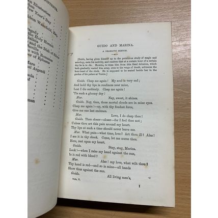 RARE* 1871 "THE WORKS OF THOMAS HOOD" VOLUME 5 ANTIQUE BOOK (P4)