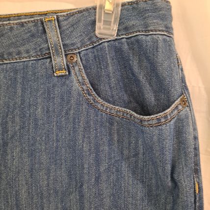 Women's LL BEAN Classic Fit Denim Blue JEANS pants Size 18 Reg High Rise