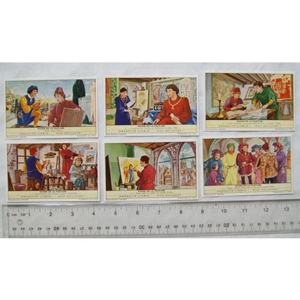 Set of 6 Italian cards - Roger de la Pasture
