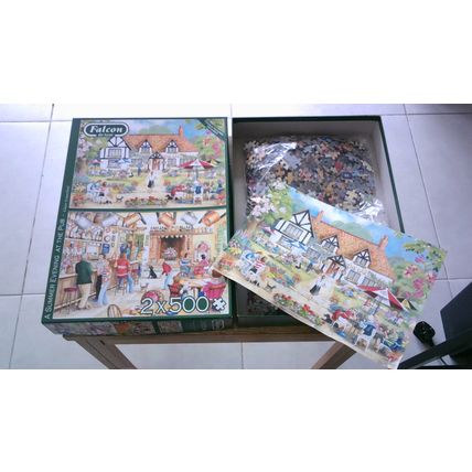 A SUMMER EVENING AT THE PUB Jigsaw Puzzles (2 x 500 Piece) 2019