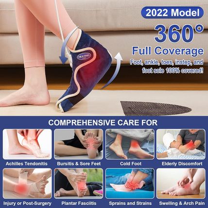 JOBYNA Ankle/Toe/Foot Warmer | Full Coverage Heated Foot Wrap |86-158℉ Continuou