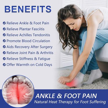 JOBYNA Ankle/Toe/Foot Warmer | Full Coverage Heated Foot Wrap |86-158℉ Continuou