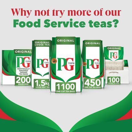 PG Tips One Cup Pyramid Tea Bags (Pack of 1, Total 1100 Tea Bags)