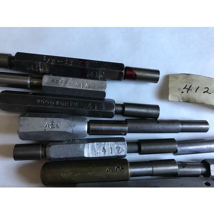 LOT THE PIPE MACHINERY GO NO GO PLUG GAGE .4195,.4225,.415,.420,.412,.423,SA