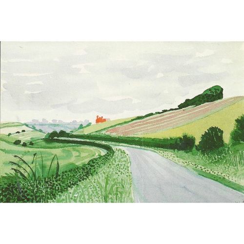 01530 00032: 'Road and Farmhouse. East Yorkshire,' 2004 (David Hockney).