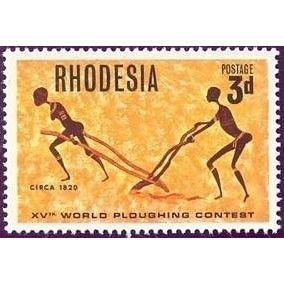 Rhodesia QEII 1968 Ploughing 3d Hand Plow Unmounted Mint NHM SG 422 Sc 258 stamp