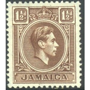 Jamaica 1938 - SG123 - 1½d brown - King George V1 - MH
