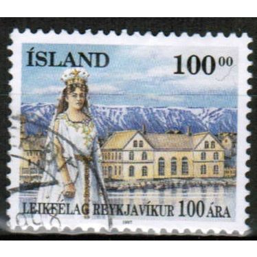 1997 Iceland - Sc# 847 used - Reykjavik Theatre 100.00 kr
