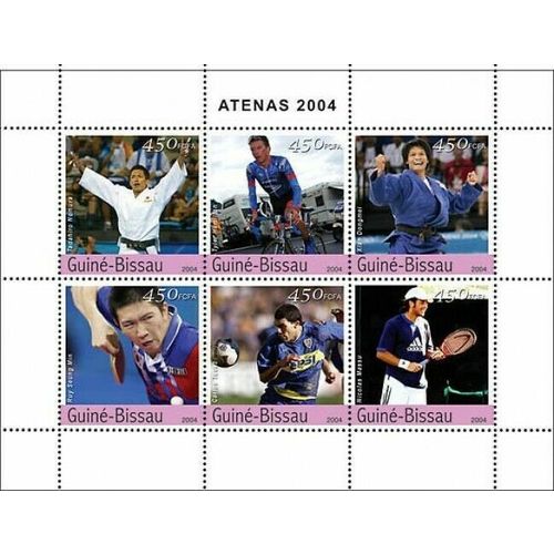GUINE BISSAU 2004 SHEET MNH ATHENS SPORTS DEPORTES 1