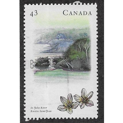 CAN 1993 43c 'RIVERS- ST JOHN RIVER' (3RD SERIES) FINE USED (EBID71-277)