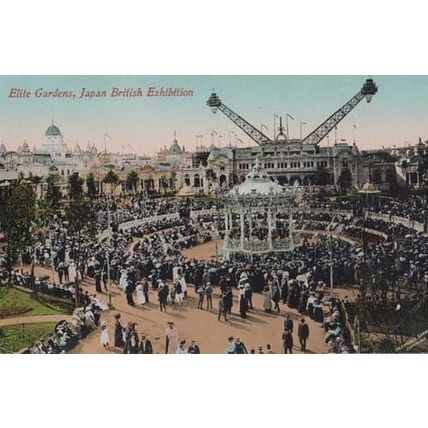 Elite Gardens Japan London British Franco Exhibition Antique Postcard