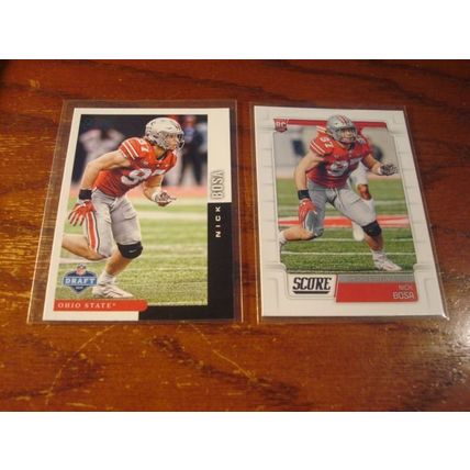2019 Panini Score, 2-Rc Cards, NICK BOSA Rc, 49ers