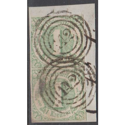 Mi: 20 on piece used 1859 Thurn & Taxis Cat € 35