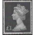 1969 Pre-Decimal Currency. £1-00 Bluish Black. Fine Used.