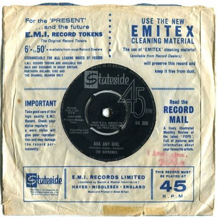 The Supremes - Baby Love 7", Single Very Good (VG)