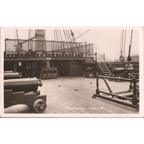 Vintage PC - H.M.S. Victory Quarterdeck, Looking Aft, Portsmouth, Hampshire 2