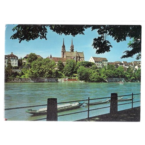 THE RHINE, BASEL. unused postcard =