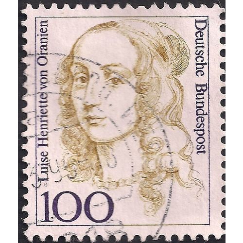 GERMANY, WOMEN, Luise Henriette von Oranien (1627-1667), yellow 1994, 100pf, #4