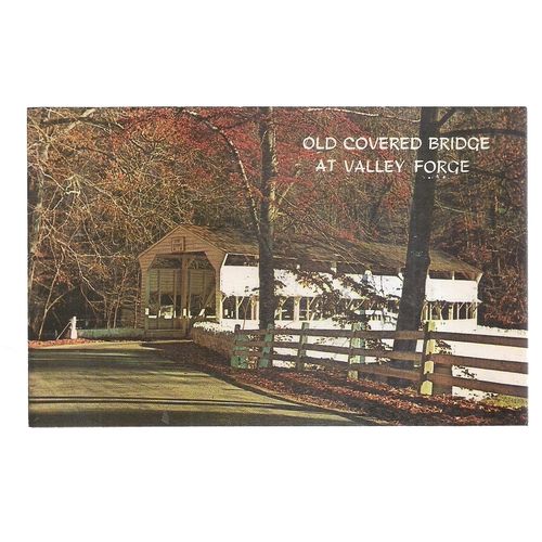 OLD KNOX'S BRIDGE , VALLEY FORGE, PENNSYLVANIA unused postcard =