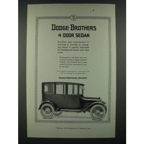 1919 Dodge Brothers 4-Door Sedan Advertisement