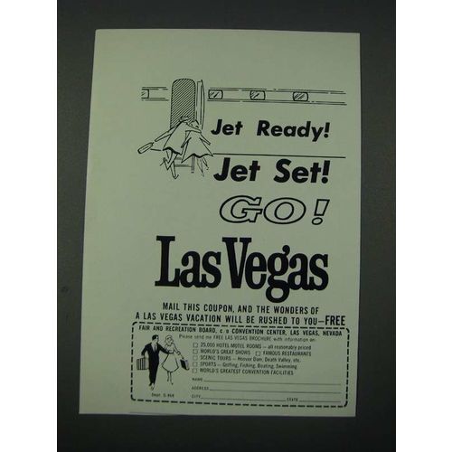 1965 Las Vegas Tourism Ad - Jet Ready! Jet Set! Go!