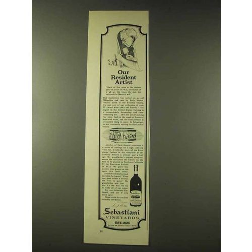 1976 Sebastiani Vineyards Ad - Our Resident Artist
