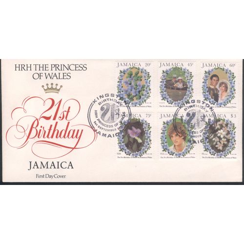 Jamaica FDC 1982 - SG551/56 - 21st Birthday Of The Princess Of Wales