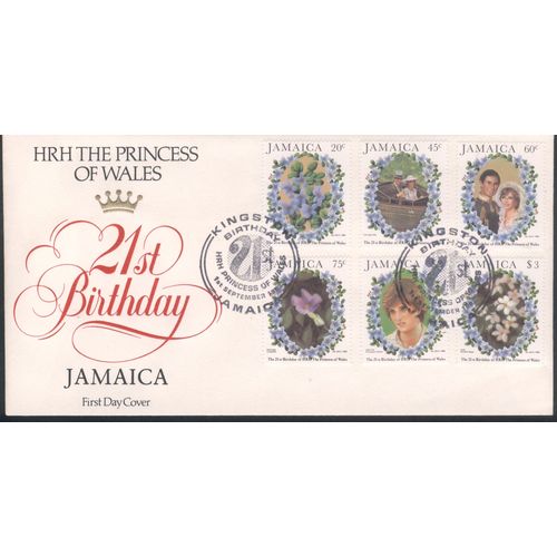 Jamaica FDC 1982 - SG551/56 - 21st Birthday Of The Princess Of Wales