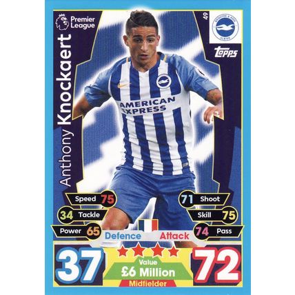 Match Attax 2017/2018 49 Anthony Knockaert Brighton & Hove Albion