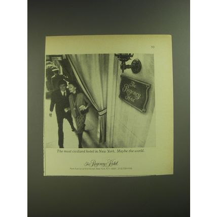 1974 Regency Hotel Ad - The most civilized hotel in New York