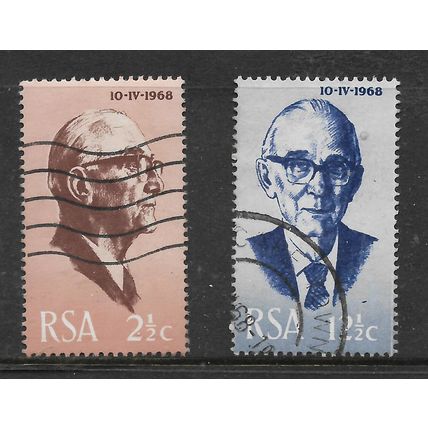 SOUTH AFRICA 1968 INAUGUARATION PRESIDENT FOUCHE SET 2 SG271 /272 FINE USED