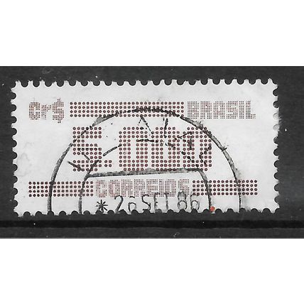 BRAZIL 1985 5000CR BROWN NUMERAL FINE USED