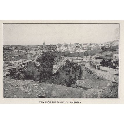 Summit Of Golgotha Israel Jerusalem Antique Postcard