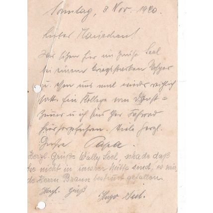 Germany 1940 6pfg Postcard Kisslegg special cancel written corner crease