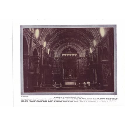 St John's Church, Malta (Tapestry, Governors Palace, Reverse), Book Illustration
