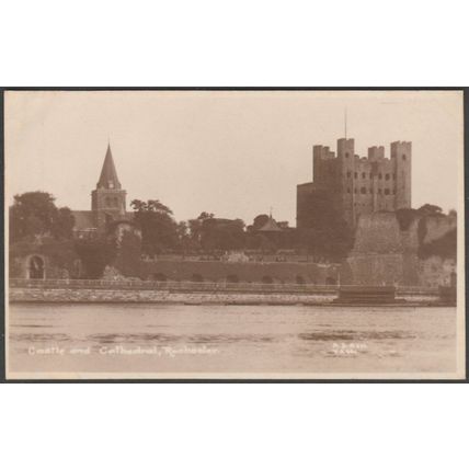Castle and Cathedral, Rochester, Kent, c.1920s - Ash RP Postcard