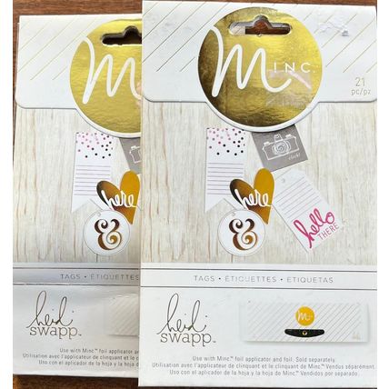 2 - 21 Pieces Tags Minc heidi swapp American Crafts NEW #400