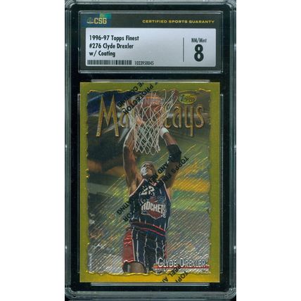 1996-97 Finest #276 Clyde Drexler Gold CSG 8