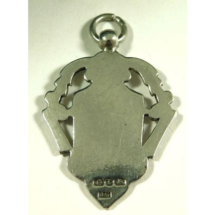 Antique Victorian Solid Silver Pocket Watch Fob Medal BLANK 1897 J Gloster