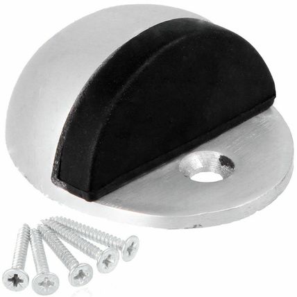 RUBBER DOOR STOP Black/White/Silver Long Wedge Buffer Stopper Jammer Jam Stopper