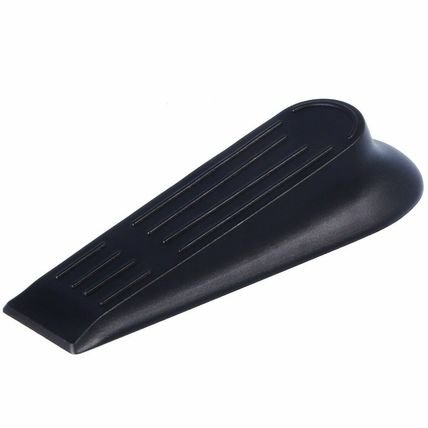 RUBBER DOOR STOP Black/White/Silver Long Wedge Buffer Stopper Jammer Jam Stopper