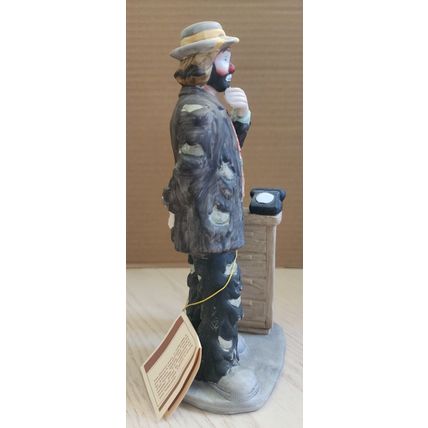 Vintage Emmett Kelly Jr. Flambro 1984 Porcelain 8" Hobo Clown Executive