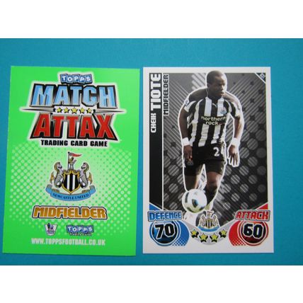 U31. Cheik Tote - Newcastle Utd - Match Attax 2010/11 Football Card EF1