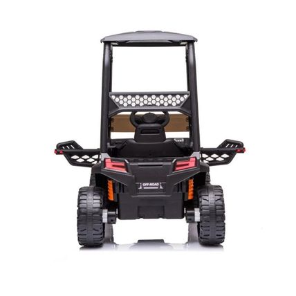 Children's 12V Electric Ride-On Car with Remote Control and Trailer – Black