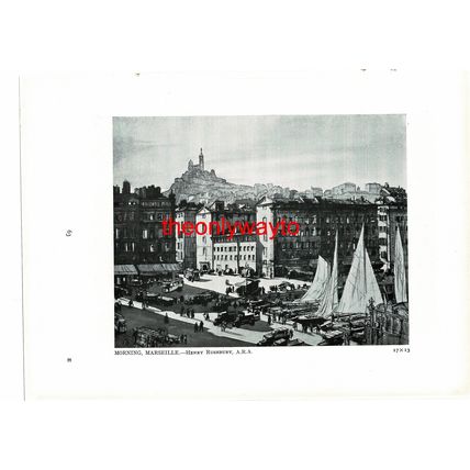 Morning, Marseille, Greiffenhagen & Ogilvie On Reverse, Book Illustration, 1931