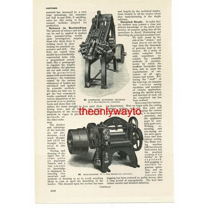 Sole Evener & Stiffener For Leather Manufacture, Book Illustration, 1906/7