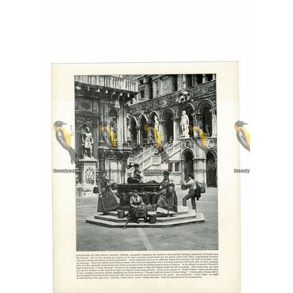 Courtyard, Ducal Palace, Venice, Italy, Book Illustration (Print), 1899