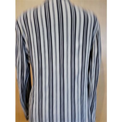 Luisa Calvino Jacket Collezione Blue Grey Stripes Vintage Blazer 10 UK